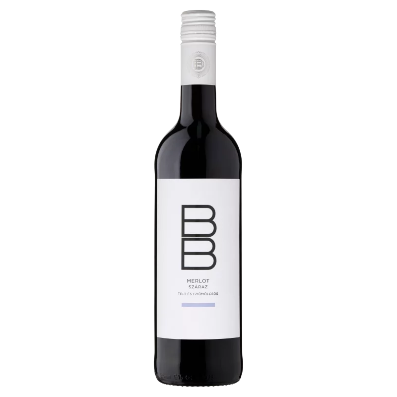 BB Balatonboglári Merlot száraz vörösbor 13,5% 0,75 l