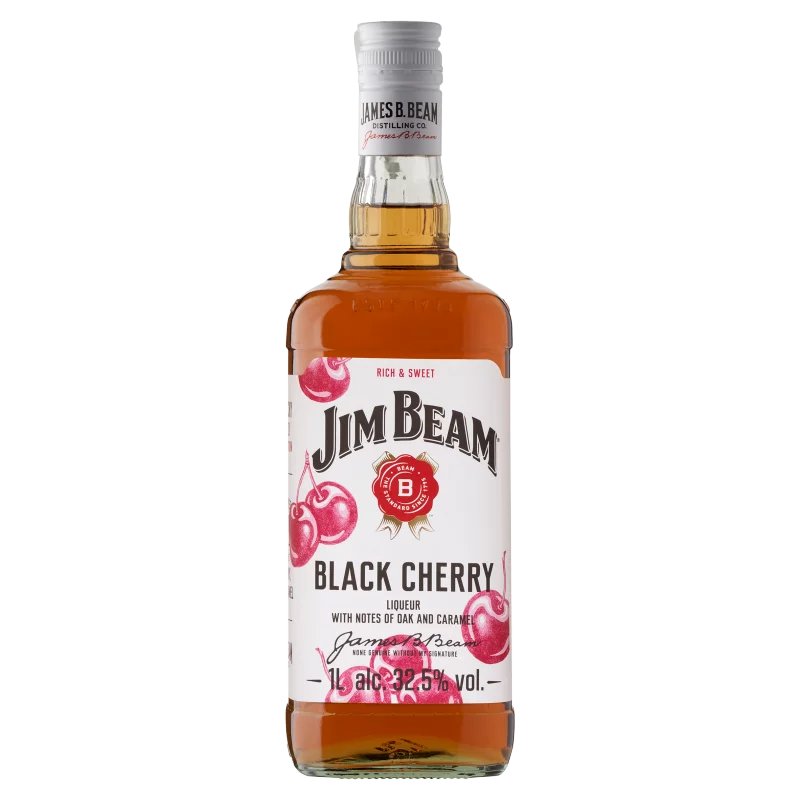 Jim Beam Black Cherry cseresznye ízesítésű bourbon whiskey alapú likőr 32,5% 1 l
