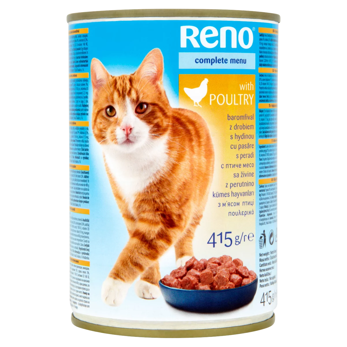 Reno Konzerv teljes értékű állateledel felnőtt macskák számára baromfival 415 g