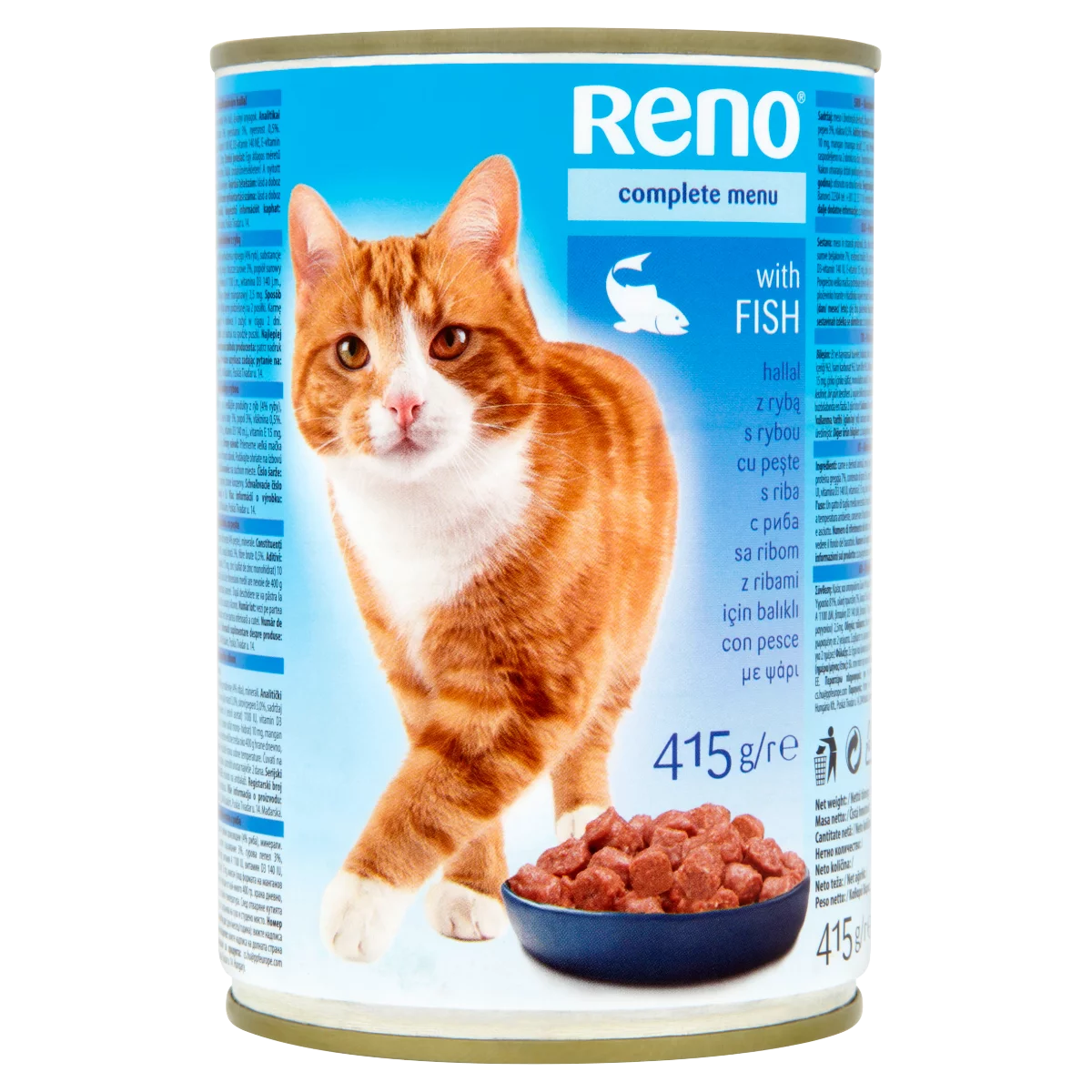 Reno Konzerv teljes értékű állateledel felnőtt macskák számára hallal 415 g
