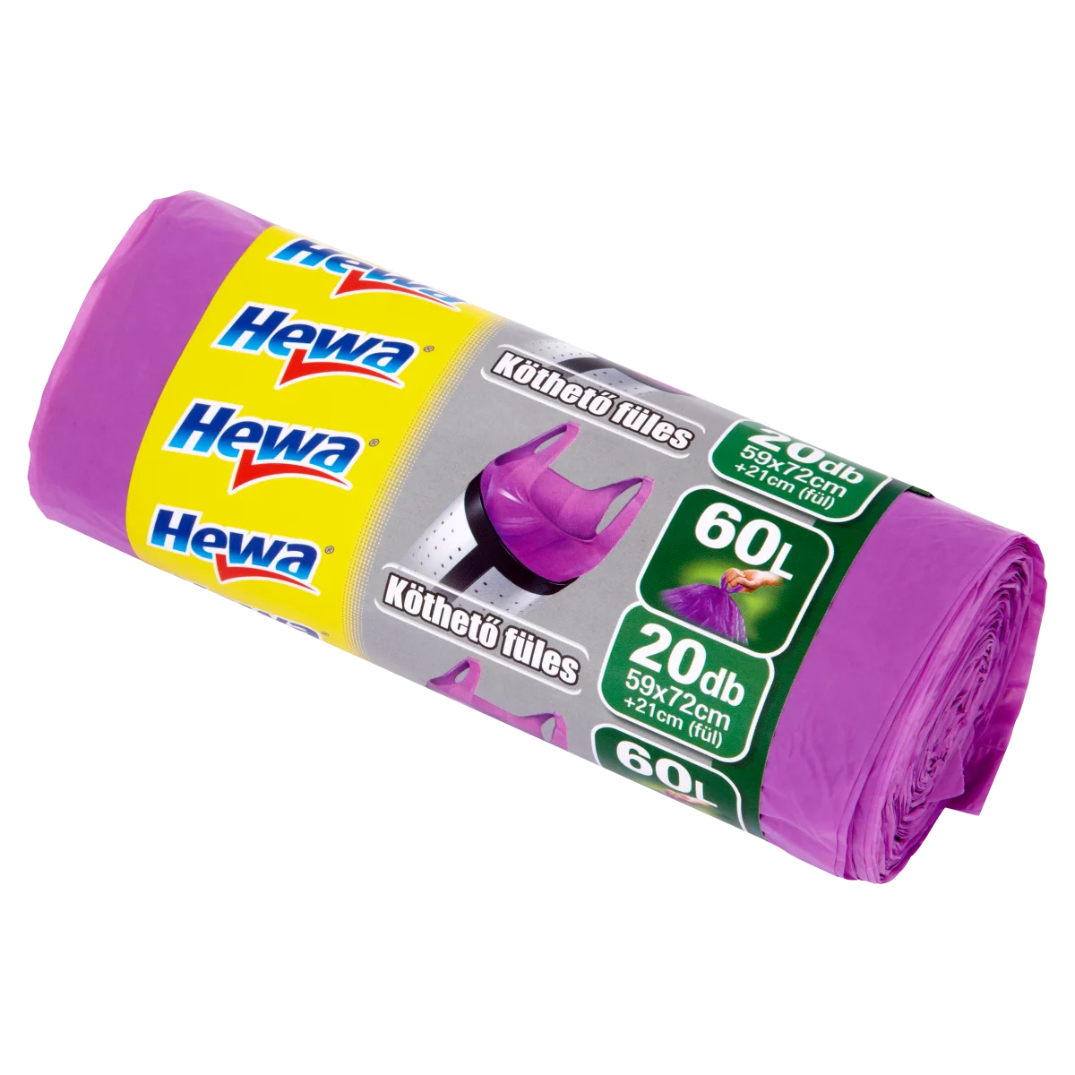 Hewa köthető füles 60 l-es szemeteszsák 20 db