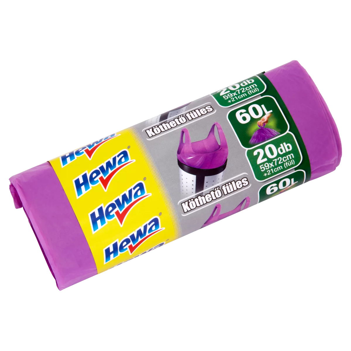 Hewa köthető füles 60 l-es szemeteszsák 20 db