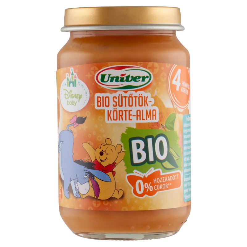 Univer Disney Baby bio sütőtök-körte-alma bébidesszert 4 hónapos kortól 163 g