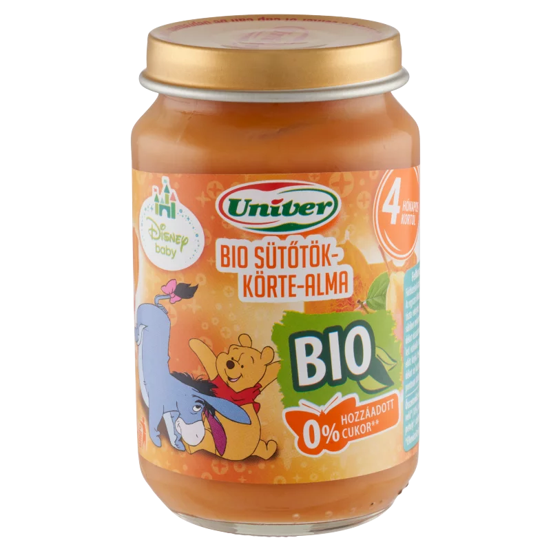 Univer Disney Baby bio sütőtök-körte-alma bébidesszert 4 hónapos kortól 163 g
