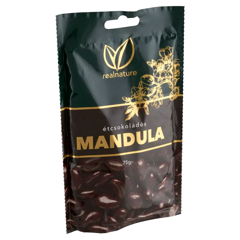 Real Nature étcsokoládés mandula 75 g 