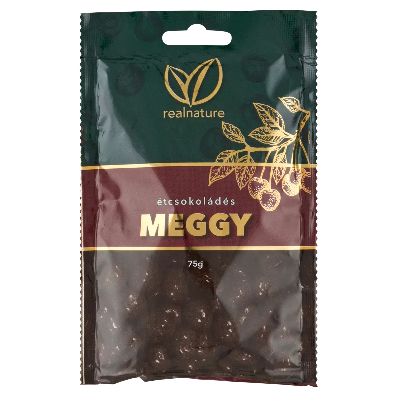 Real Nature étcsokoládés meggy 75 g
