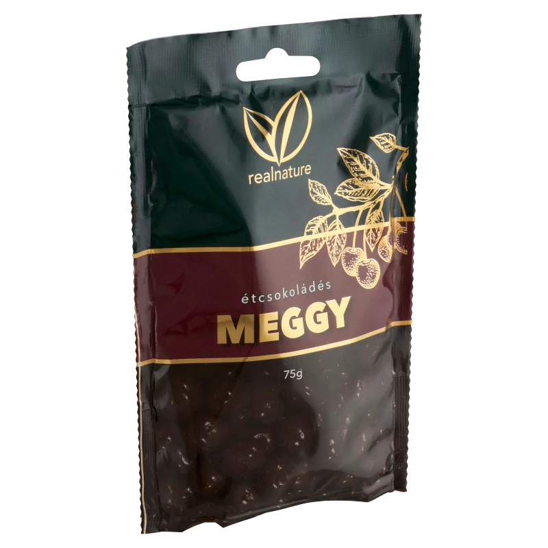 Real Nature étcsokoládés meggy 75 g