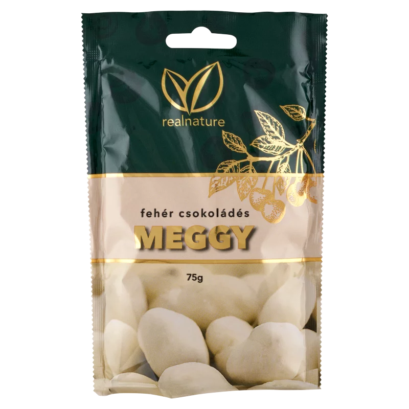 Real Nature fehér csokoládés meggy 75 g 
