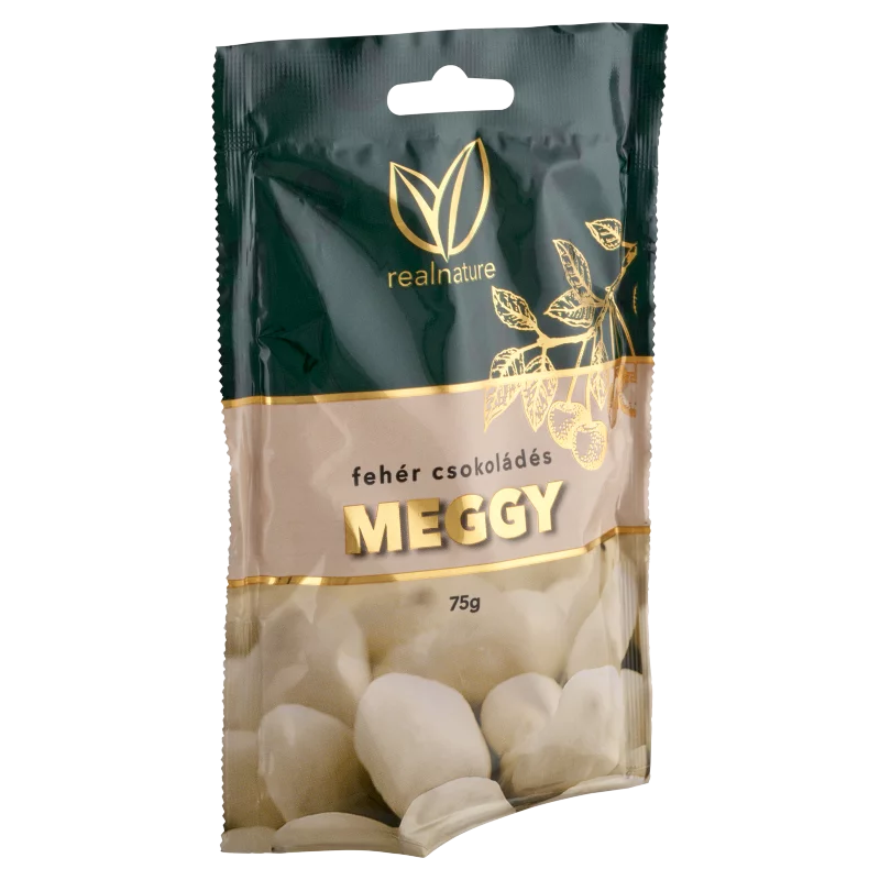 Real Nature fehér csokoládés meggy 75 g 
