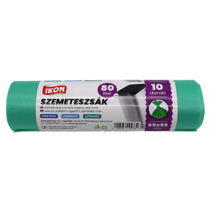 Szemeteszsák 65x95cm 10 db/roll 80 Literes