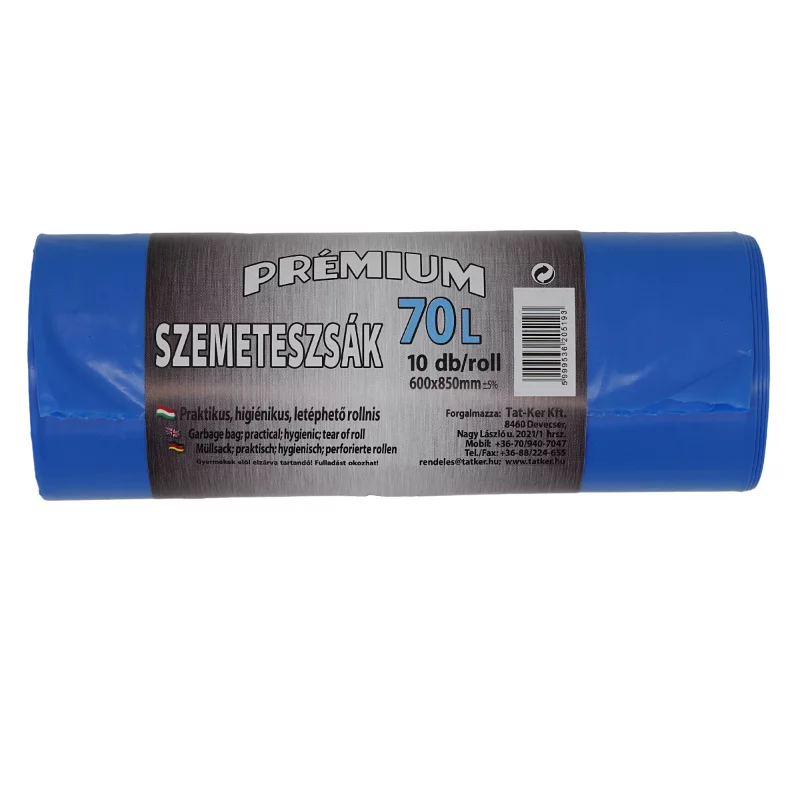 Szemeteszsák Prémium önhordó 60x85cm 10 db/roll 70 literes