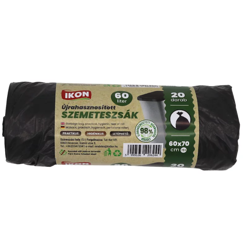 Szemeteszsák 60x70 20db/roll   60 Literes