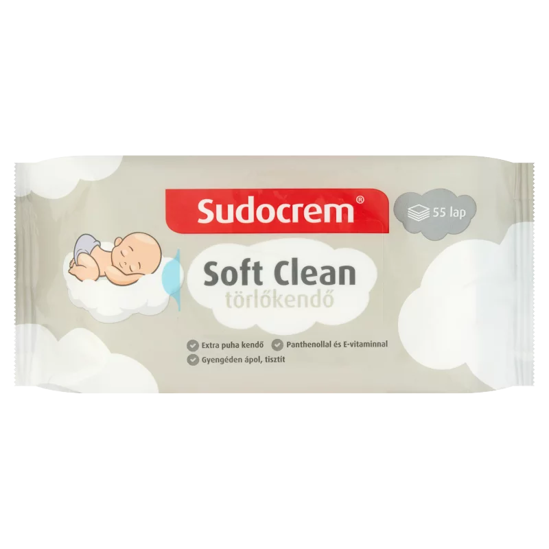 Sudocrem Soft Clean törlőkendő 55 db