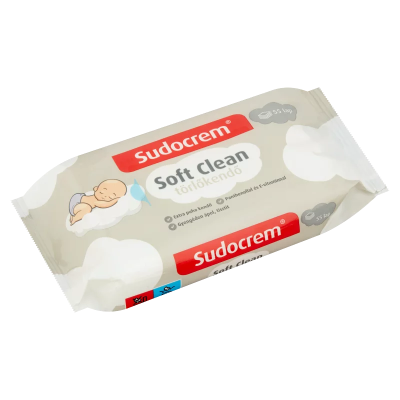 Sudocrem Soft Clean törlőkendő 55 db