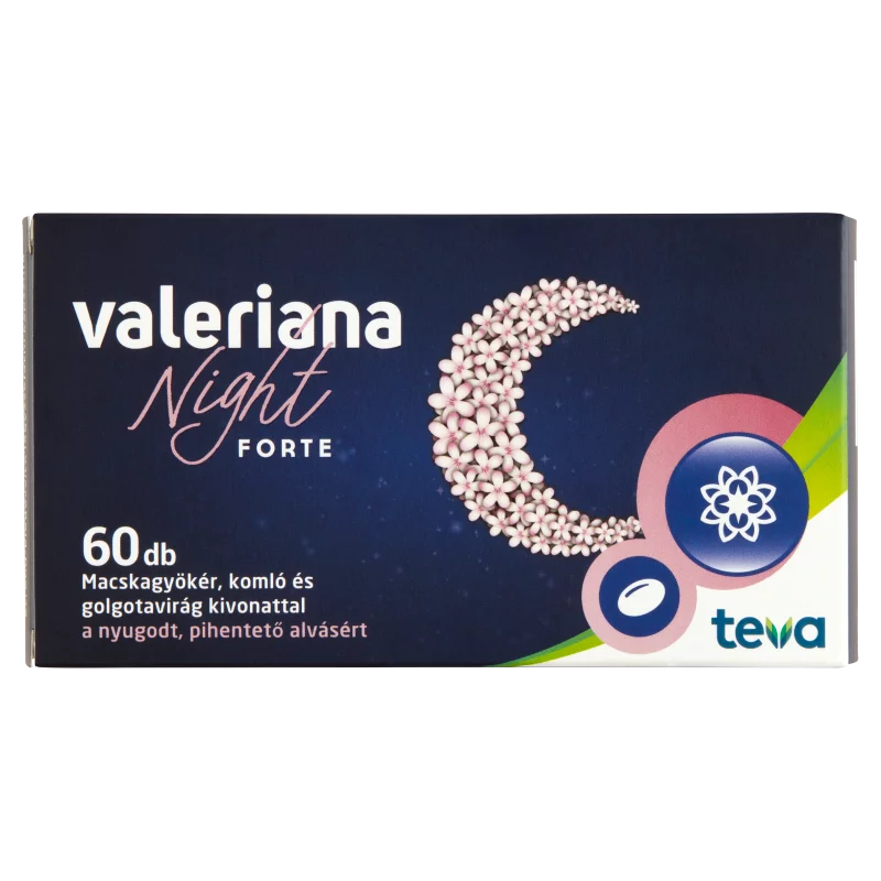 Valeriana Night Forte étrend-kiegészítő lágyzselatin kapszula 60 x 0,678 g (37,62 g)