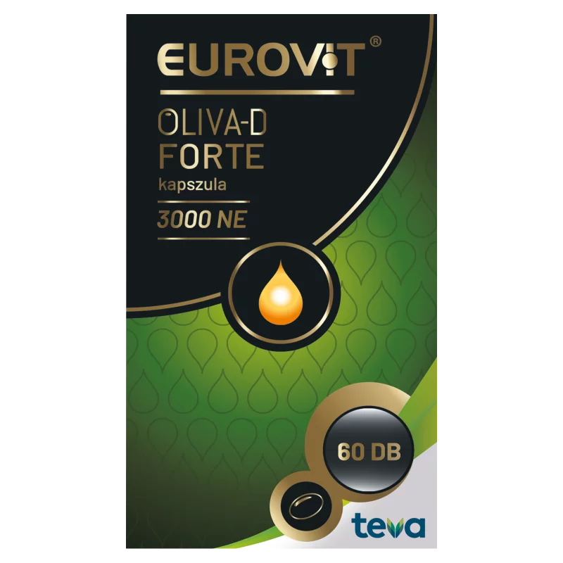 Eurovit Oliva-D Forte 3000 NE étrend-kiegészítő kapszula 60 x 0,445 g (24,72 g)