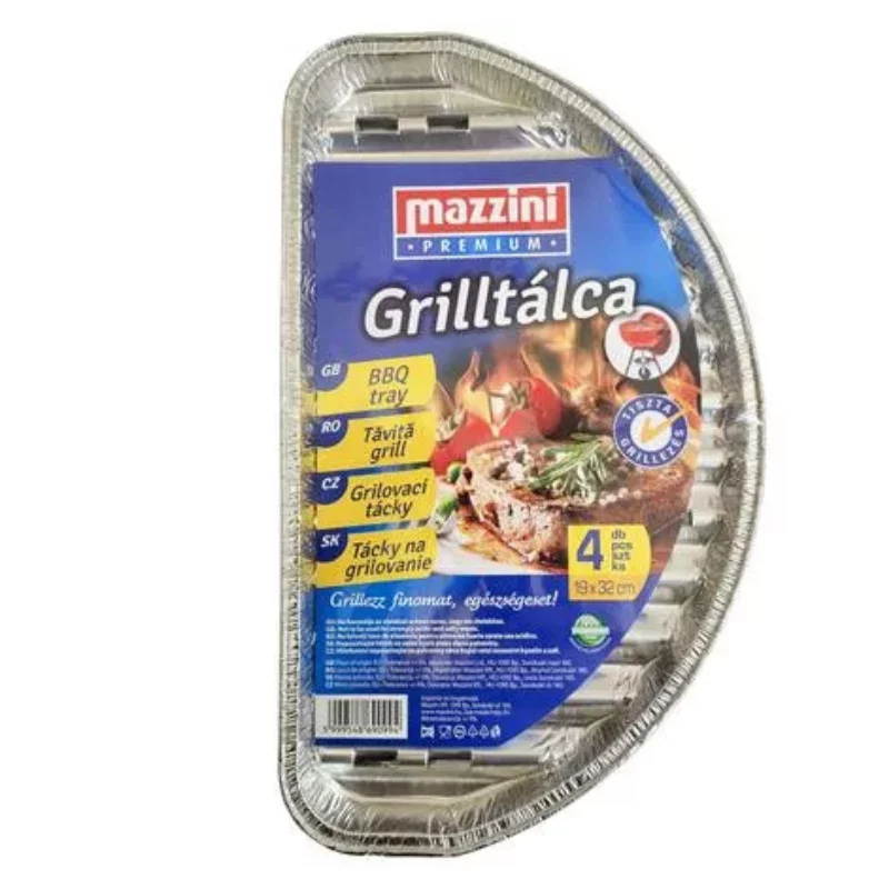 Mazzini alumínium grilltálca 4db/cs félkör