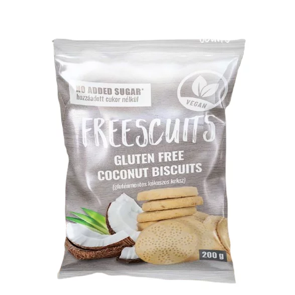 FreeScuits gluténmentes keksz édesítőszerrel 200g kókuszos