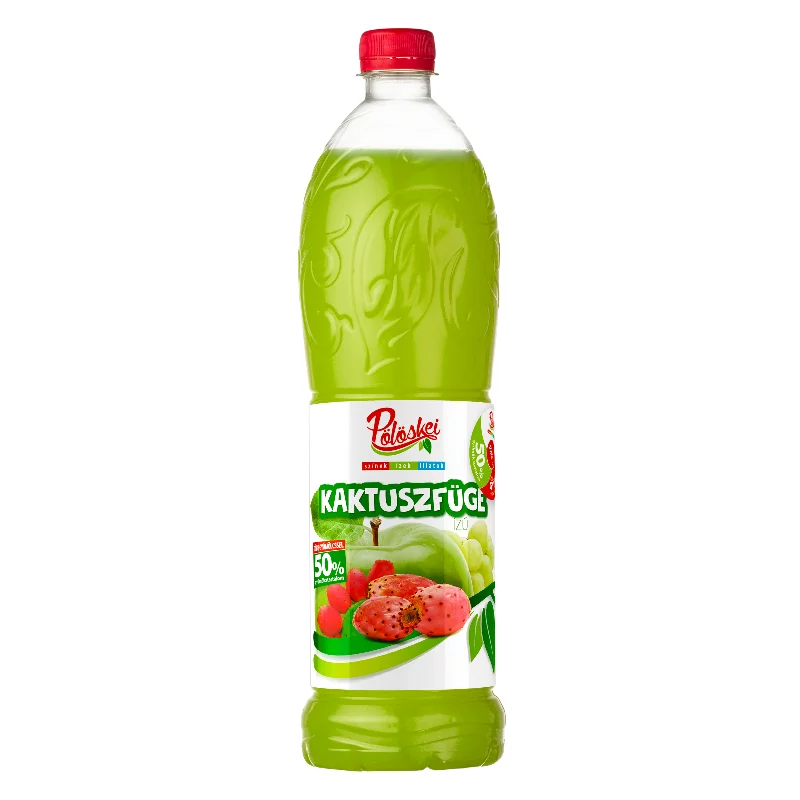 Pölöskei kaktuszfüge ízű gyümölcsszörp cukorral és édesítőszerrel 1 l