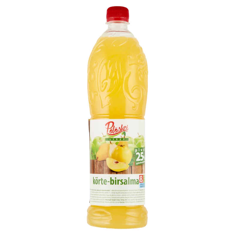 Pölöskei körte-birsalma ízű szörp, cukorral és édesítőszerrel 1 l