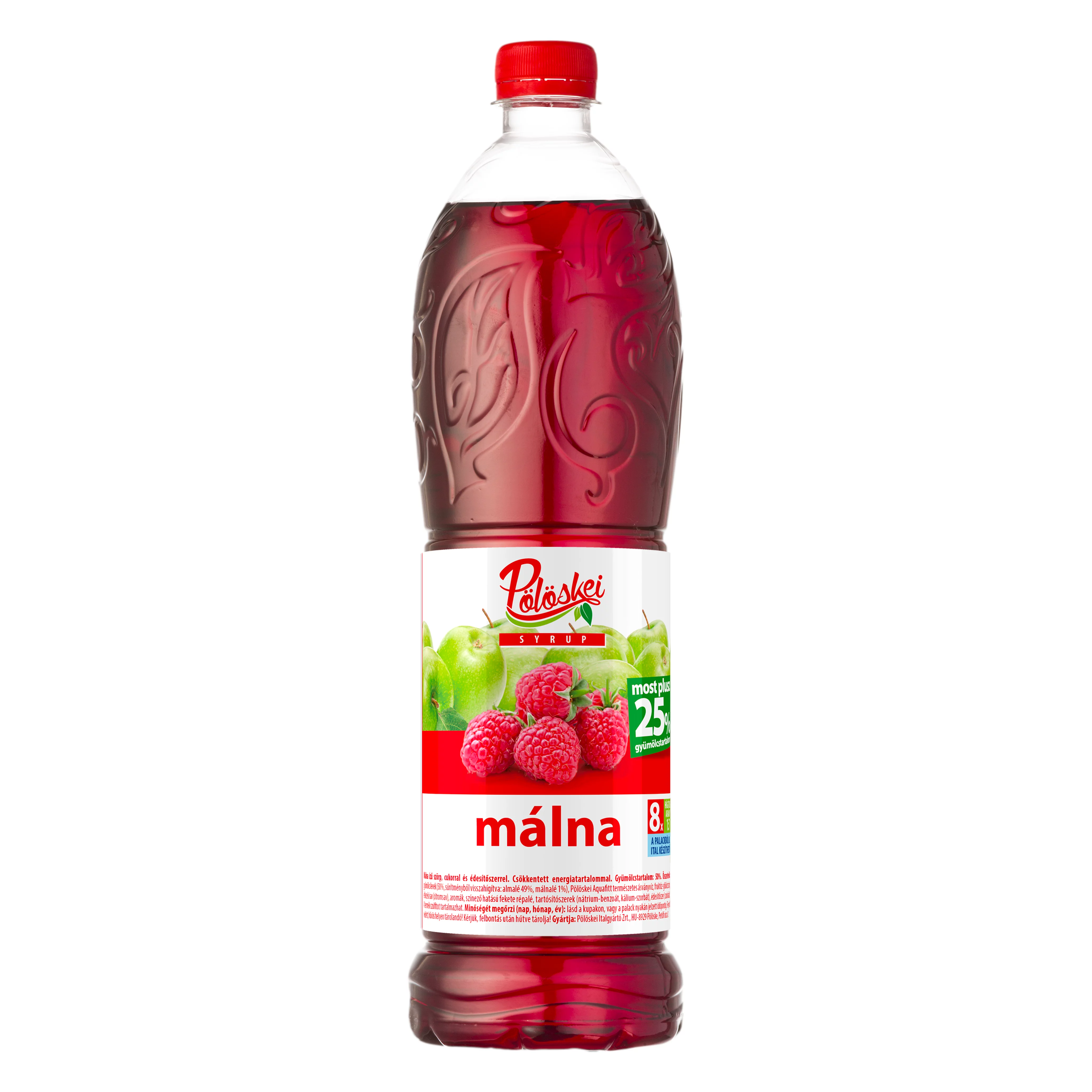 Pölöskei syrup/ Málna ízű szörp 1l  25%+25% 