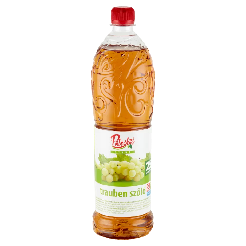 Pölöskei trauben szőlő ízű szörp cukorral és édesítőszerrel 1 l