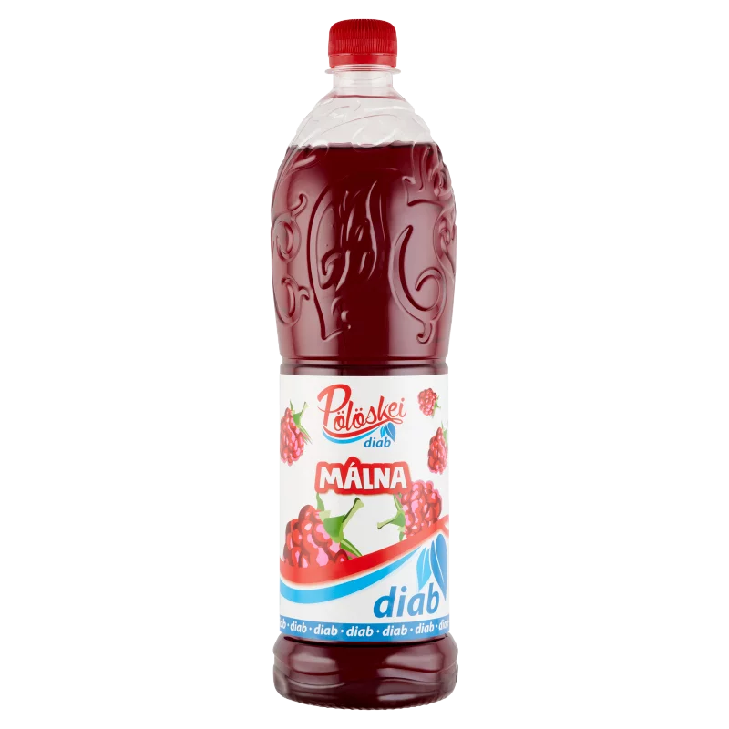 Pölöskei Diab málna ízű szörp édesítőszerekkel 1 l