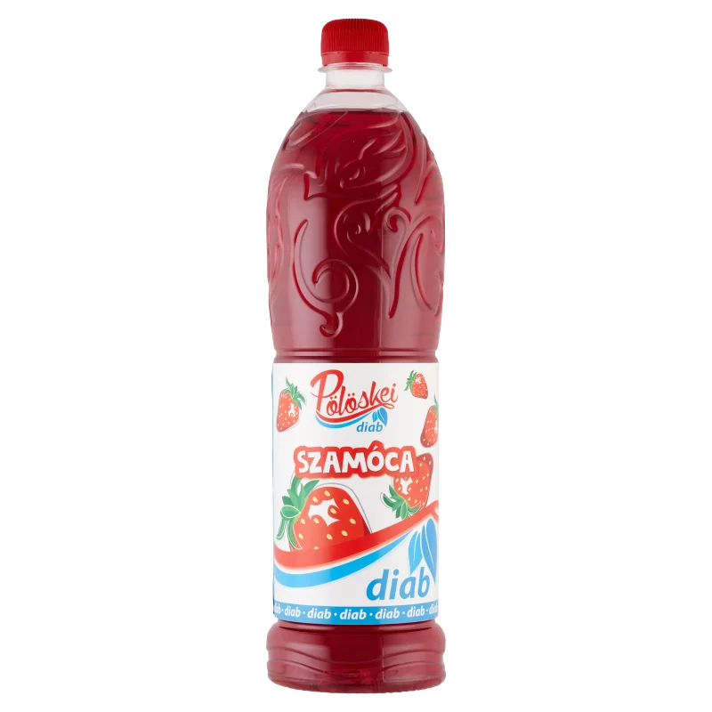 Pölöskei Diab szamóca ízű szörp édesítőszerekkel 1 l