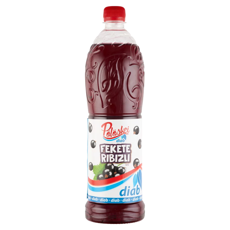 Pölöskei Diab fekete ribizli ízű szörp édesítőszerekkel 1 l