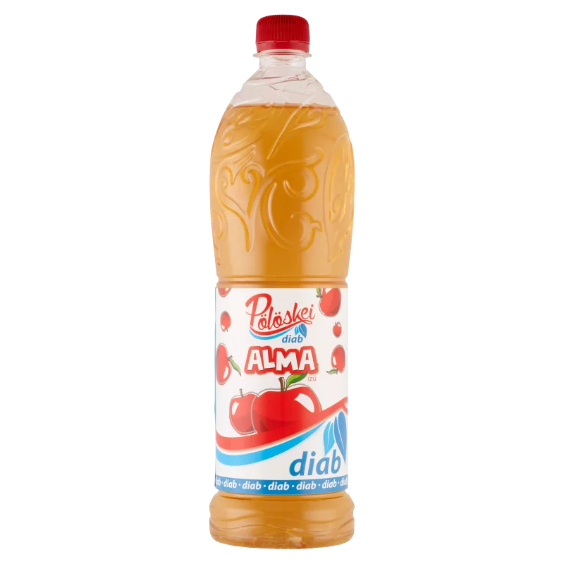 Pölöskei Diab alma ízű szörp édesítőszerekkel 1 l