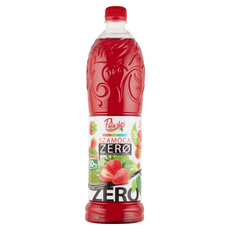Pölöskei Zero szamóca ízű szörp édesítőszerekkel 1 l