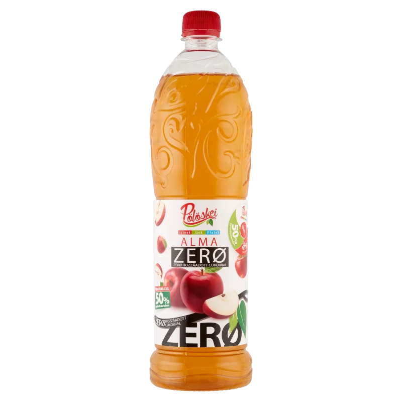 Pölöskei Zero alma ízű gyümölcsszörp édesítőszerekkel 1 l