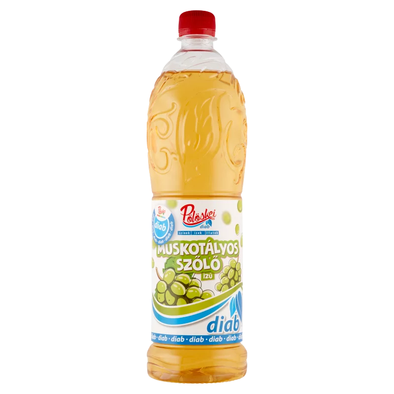 Pölöskei Diab muskotályos szőlő ízű szörp édesítőszerekkel 1 l