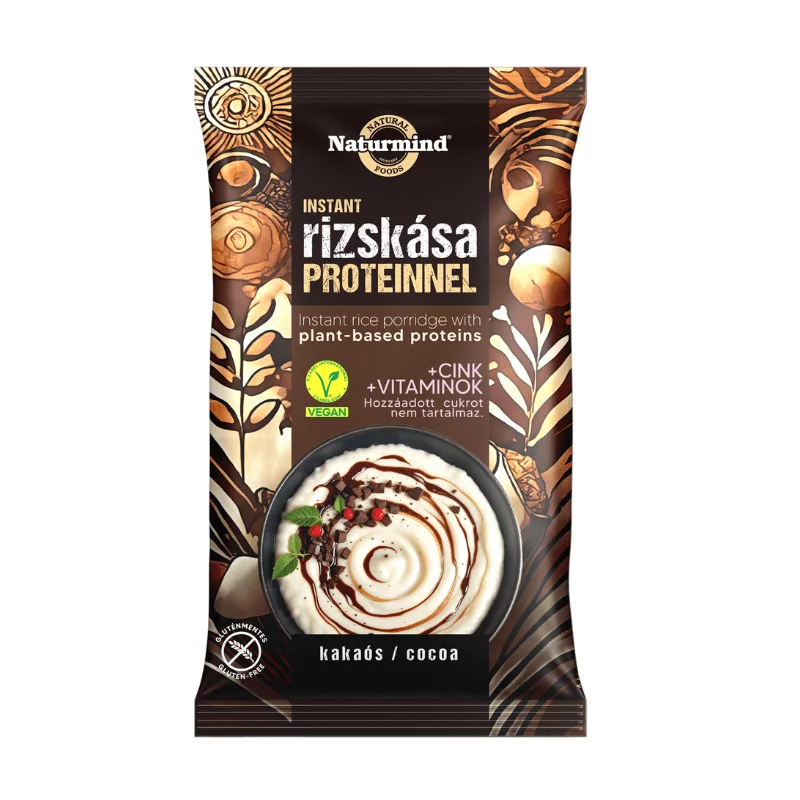 Naturmind instant rizskása 44g kakaós gluténmentes