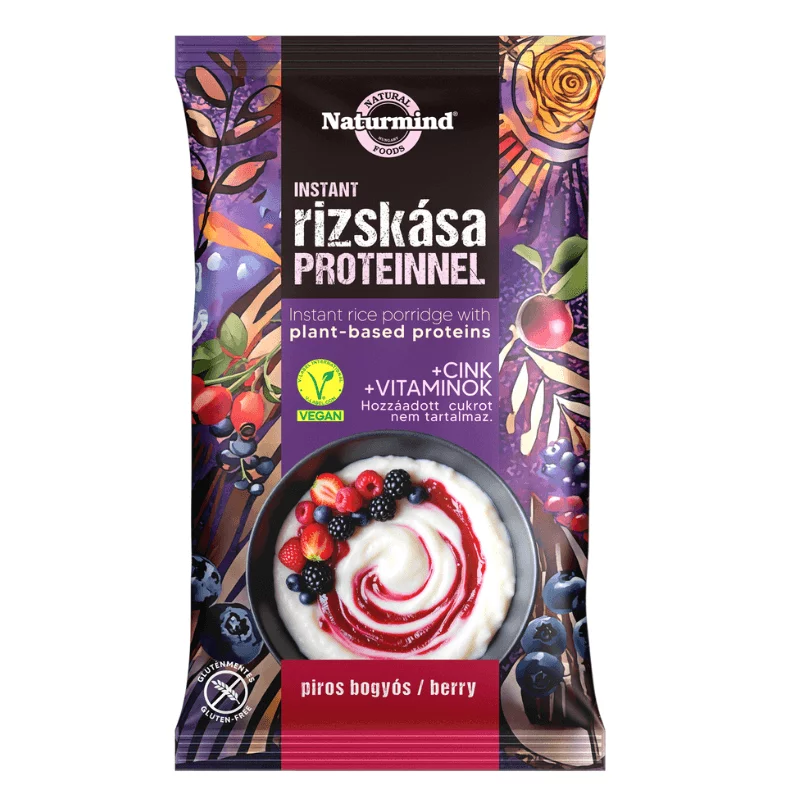 Naturmind instant rizskása 44g piros bogyós gluténmentes