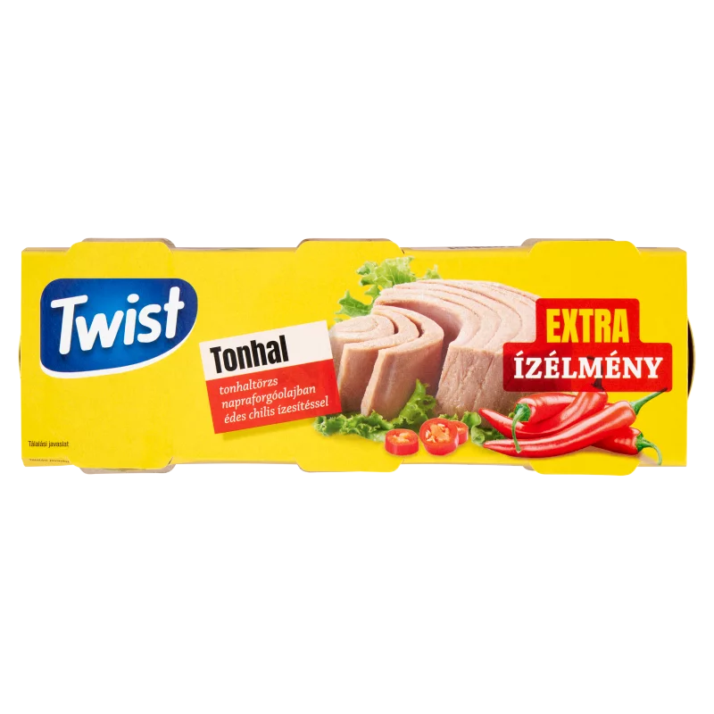 Twist tonhaltörzs napraforgóolajban édes chilis ízesítéssel 3 x 80 g (240 g)