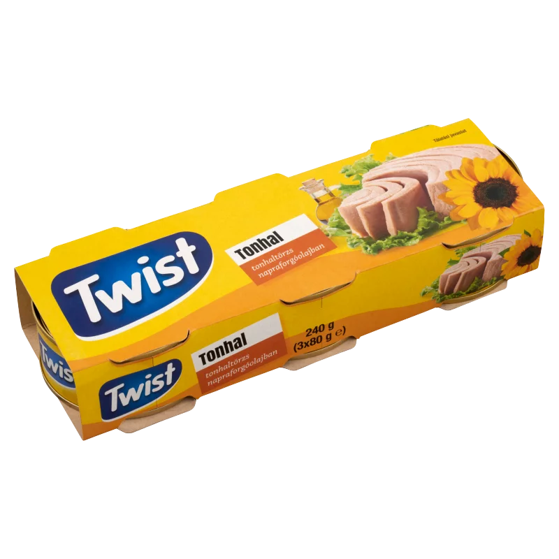 Twist tonhaltörzs napraforgóolajban 3 x 80 g (240 g)