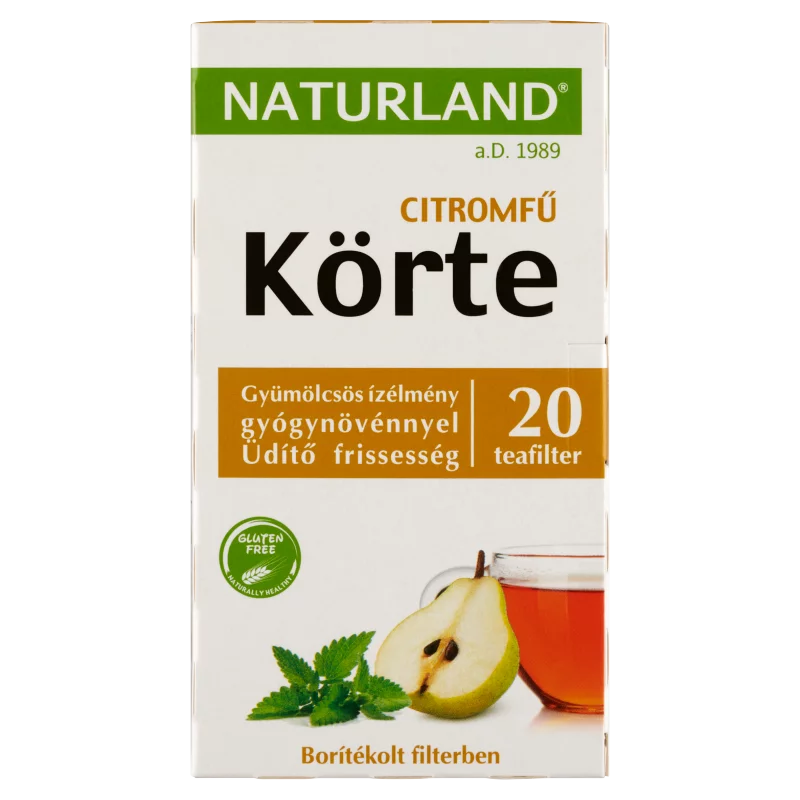 Naturland körte & citromfű gyümölcstea 20 filter 40 g