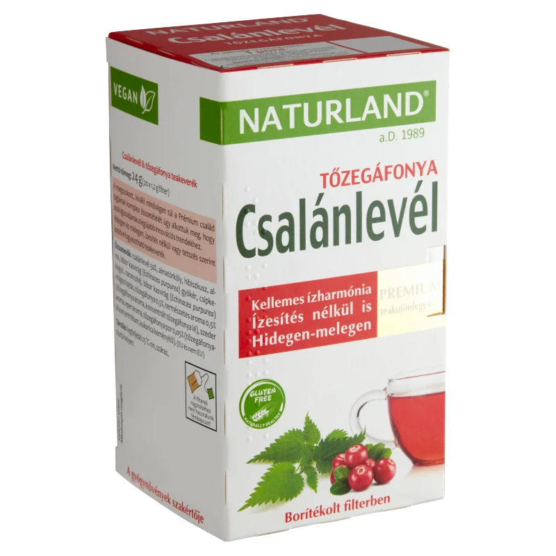 Naturland csalánlevél & tőzegáfonya teakeverék 20 filter 24 g