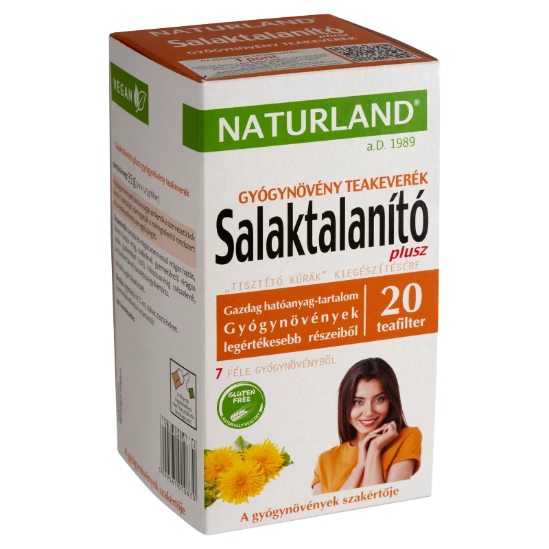 Naturland salaktalanító plusz gyógynövény teakeverék 20 filter 35 g
