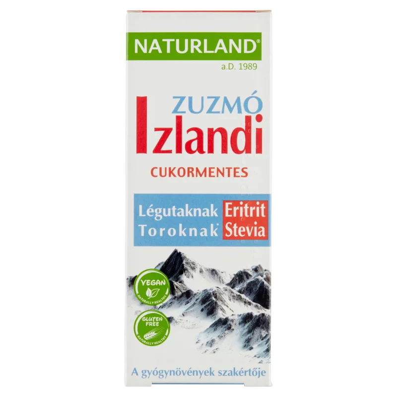 Naturland izlandi zuzmó kivonatot tartalmazó folyékony étrend-kiegészítő édesítőszerekkel 150 ml