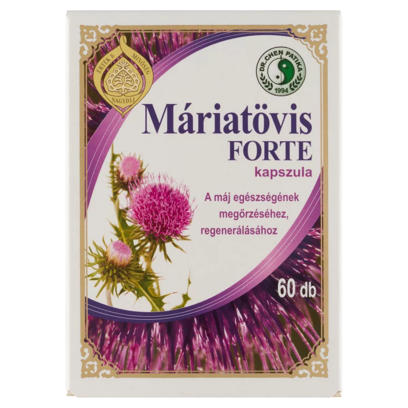 Dr. Chen Patika Máriatövis Forte étrend-kiegészítő kapszula 60 db 27,6 g