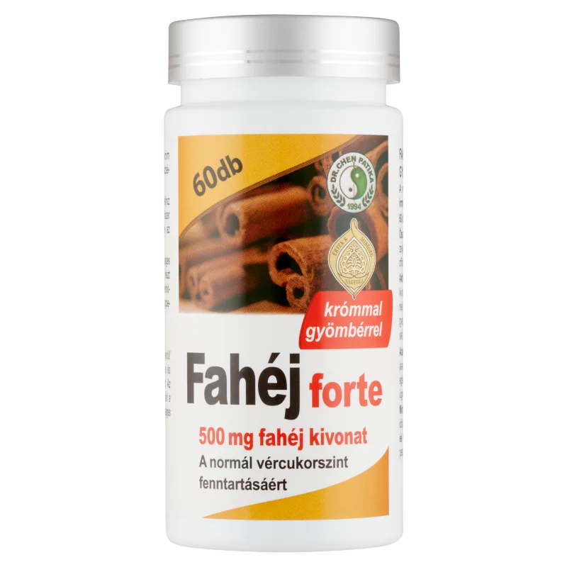Dr. Chen Patika fahéj forte kapszula gyömbérrel és krómmal étrend-kiegészítő 60 db 28,8 g