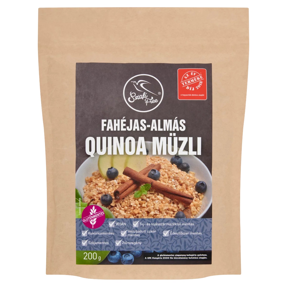 Szafi Free fahéjas-almás quinoa müzli 200 g