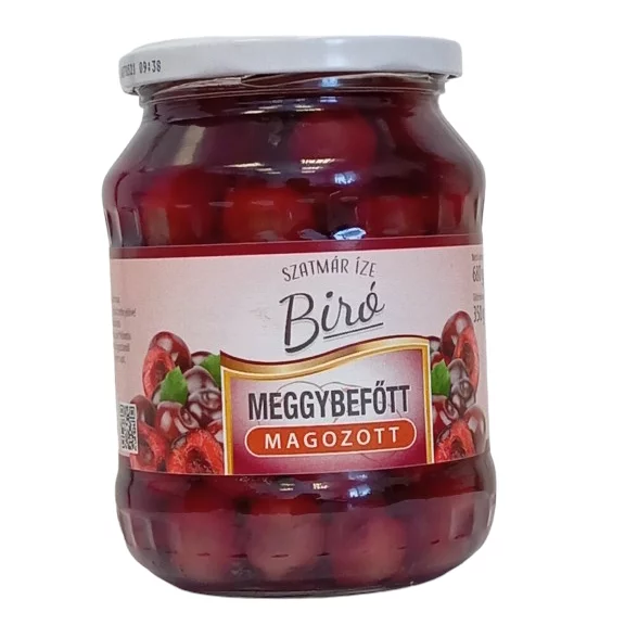 Biró Szatmár Íze meggybefőtt 680/350g magozott