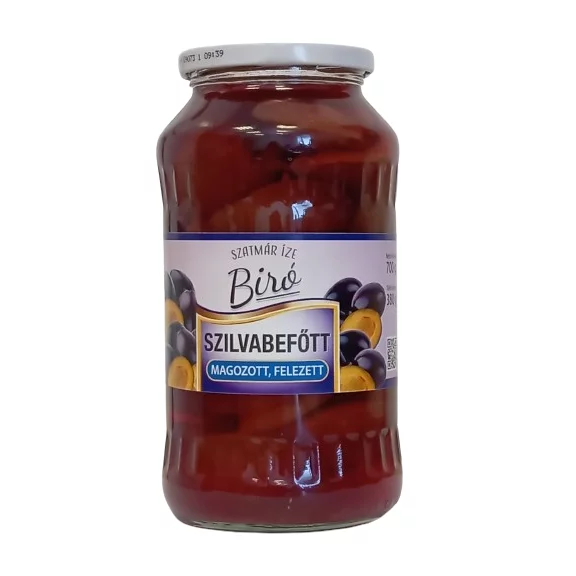 Biró Szatmár Íze szilvabefőtt fel. 700/380g magozott, felezett