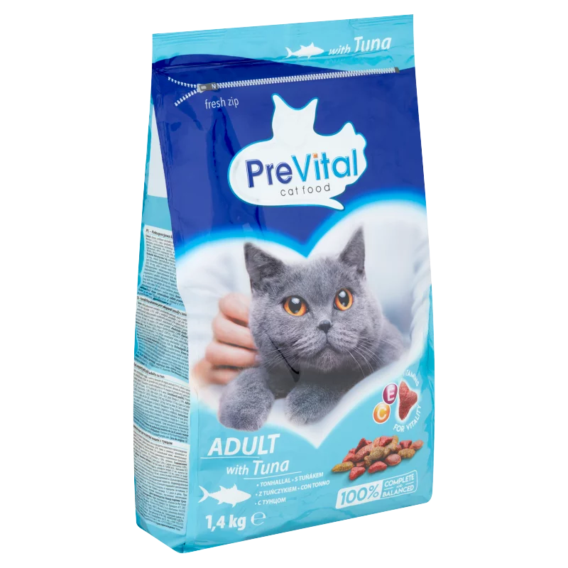 PreVital teljes értékű állateledel felnőtt macskák számára tonhallal 1,4 kg 