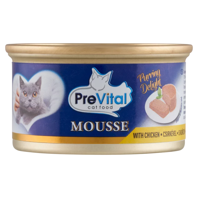 PreVital Mousse teljes értékű állateledel felnőtt macskák számára csirkével 85 g