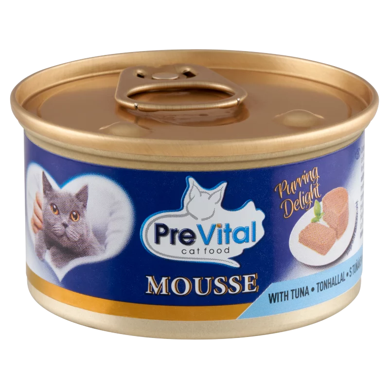PreVital Mousse teljes értékű állateledel felnőtt macskák számára tonhallal 85 g