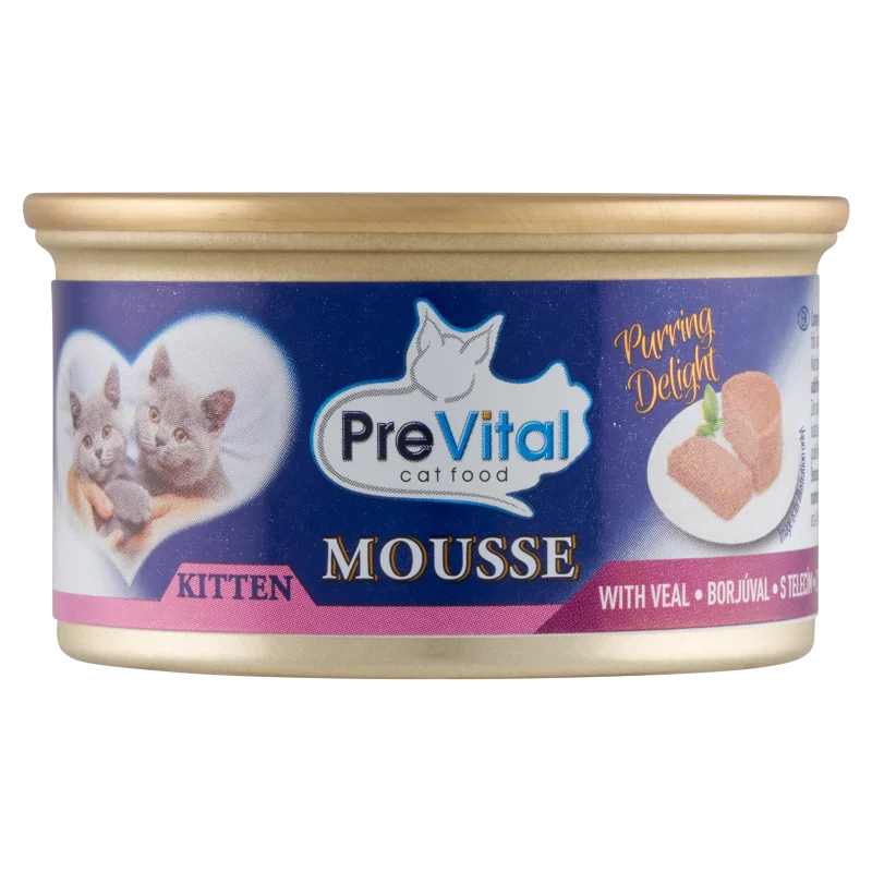 PreVital Mousse teljes értékű állateledel kölyökmacskák számára borjúval 85 g
